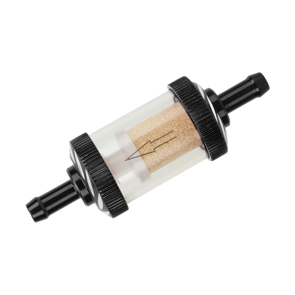 Motorcycle Fuel Gasoline Filter Carving ABS Heat Resistance for 6mm Diameter MotorbikeBlack