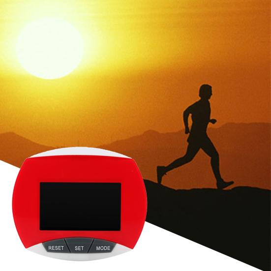1 Set Digital Pedometer High Clearly Accurate Reading Sensitive Touch Button Electronic Large Screen Pedometer Running Use