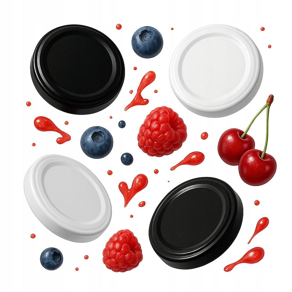 100x Lids 63 mm for Jars, Caps for Jams, Preserves, FI63