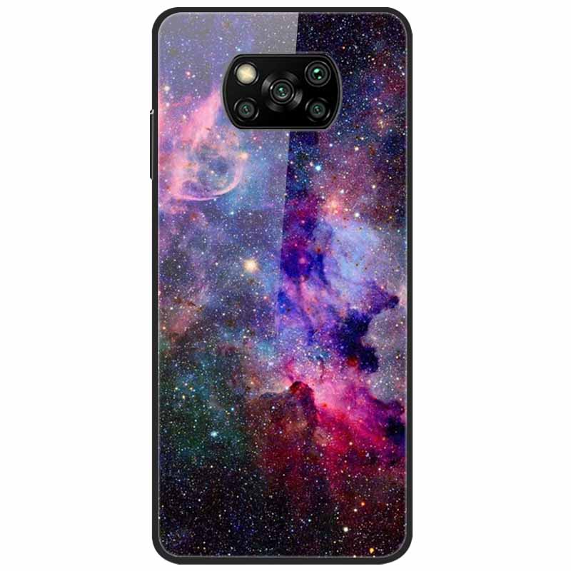 For Poco X3 Pro Case Fashion Cute Tempered Glass Luxury Coque Covers for Xiaomi Poco X3 NFC Cases PocoX3 X 3 Bumper Protector
