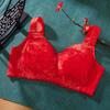 Thin breathable full cup big chest small underwear women's no steel ring chest reduction anti-sagging collection breast bra bras