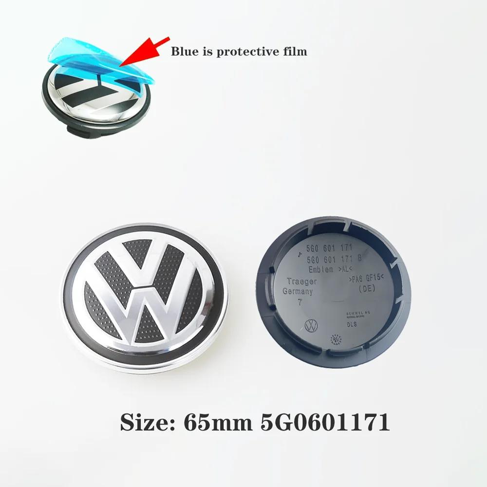 4Pcs Car Wheel Hub Center Caps Badge Emblem Set for Volkswagen VW Golf Polo Passat CC Touran - 55mm 56mm 65mm 70mm Rim Cover Acc zd0