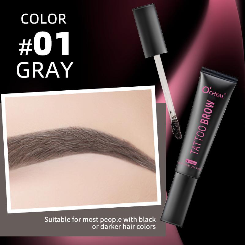 Клей для бровей Peel-off, крем для быстрого окрашивания бровей Peel-off, долговечный, устойчивый к макияжу, поту, водостойкий и легко окрашивается