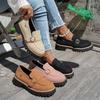 Spring and Autumn New Buckle Thick-soled Low-top Single Shoes Women's Large Size British Style Retro Foot Shoes Wish Source