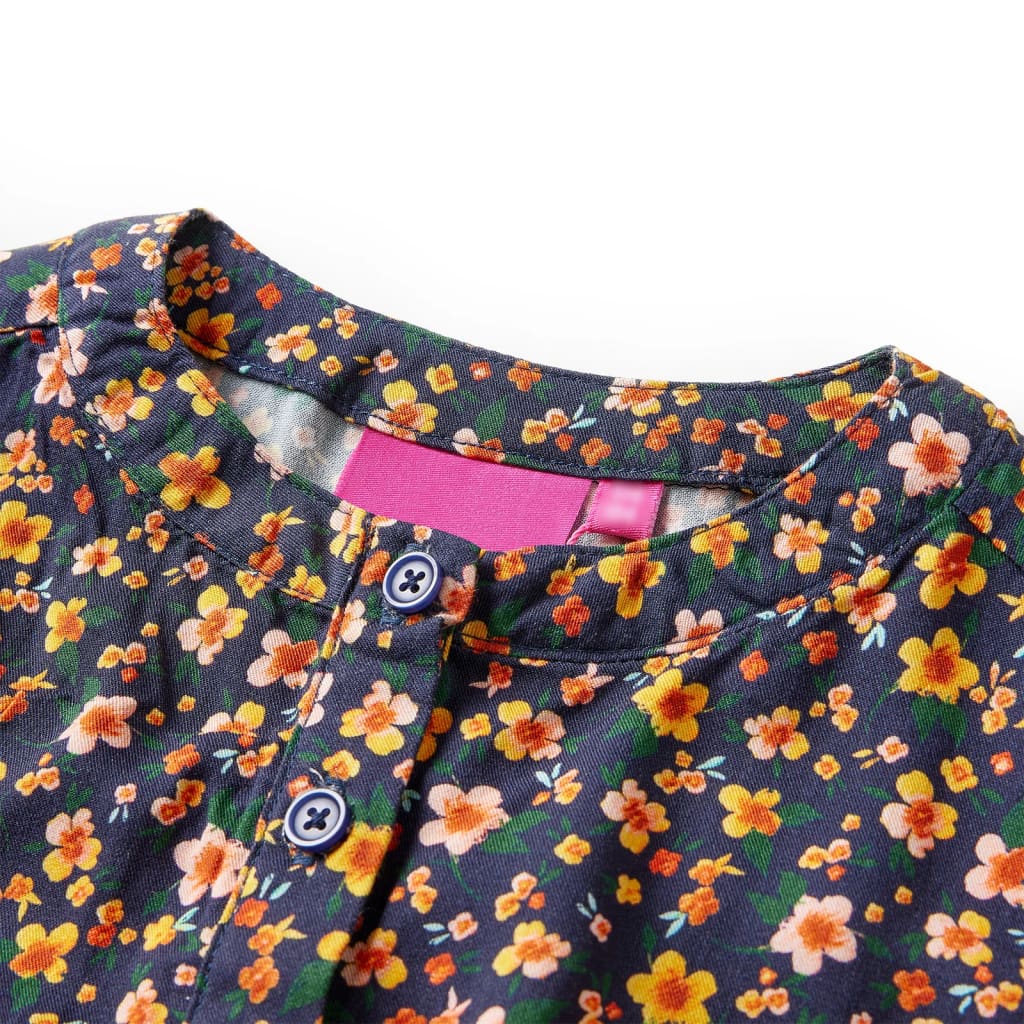 Children s dress with long sleeves navy blue size 92
