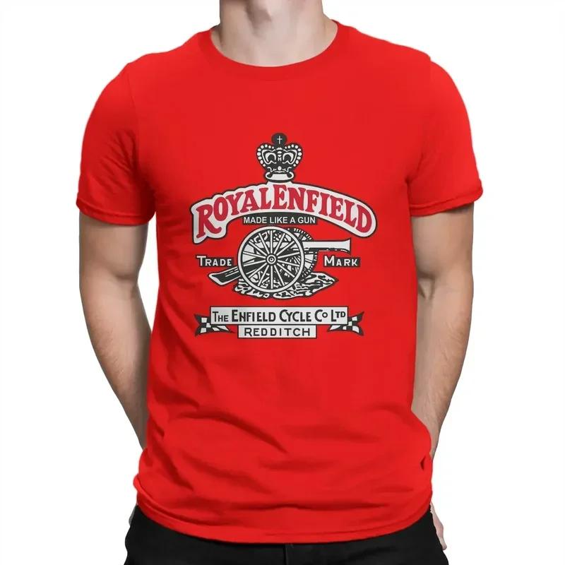 Специальная футболка Royal Enfield Одна из британских винтажных мотоциклетных повседневных футболок Летняя футболка для взрослых Высокое качество