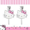 Hello Kitty Sanrio Hello Kitty Hoop Earrings Sterling Silver and Enamel Hello Kitty Earrings Officially Sterling No Gemstones Women's - Licensed,