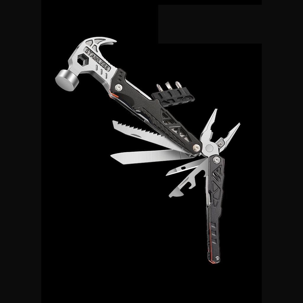 Camping Multi Functional Sheep Horn Hammer Folding Nail Hammer Pliers Tool Hammer