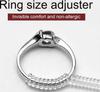 5-Piece Rubber Ring Resizer Set For Loose Rings Invisible Retainer Design Includes Ring Resizing Tools Reduce Ring Size