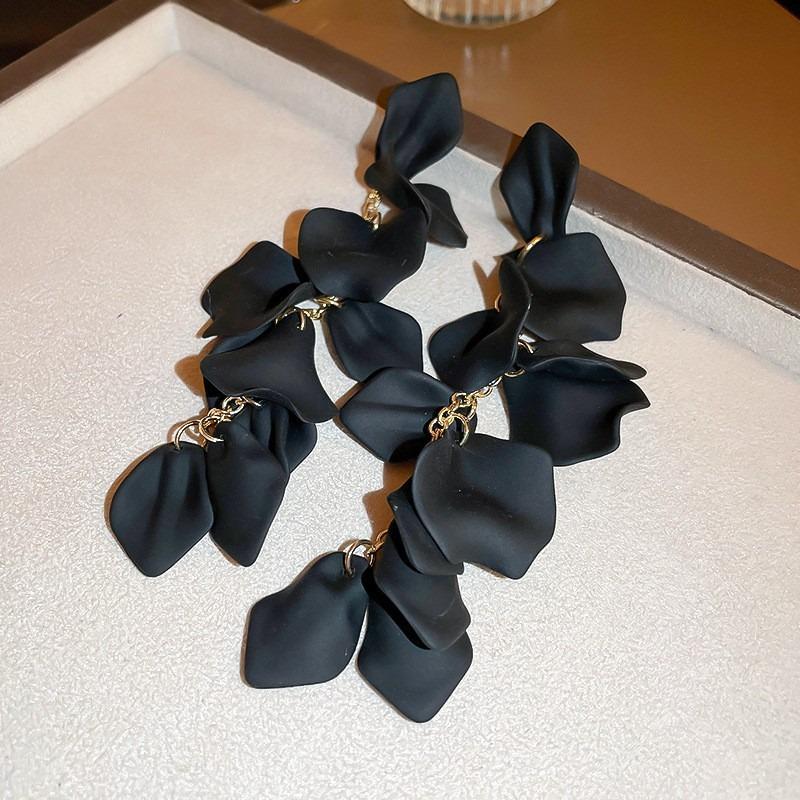 Геометрические серьги-пусеты из серебряной иглы и черного кристалла, нишевые универсальные серьги, темпераментные, легкая роскошь, премиальные серьги