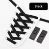 1Pair Press Lock Shoelaces Without Ties 8mm Double-layer Elastic Laces Sneakers Kids Adult No Tie Shoe Laces Shoes Accessories