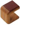 Minimalist Handmade Solid Wood Watch Stand, Men Women Watch Display Stand, Genuine Leather Base Watch Holder