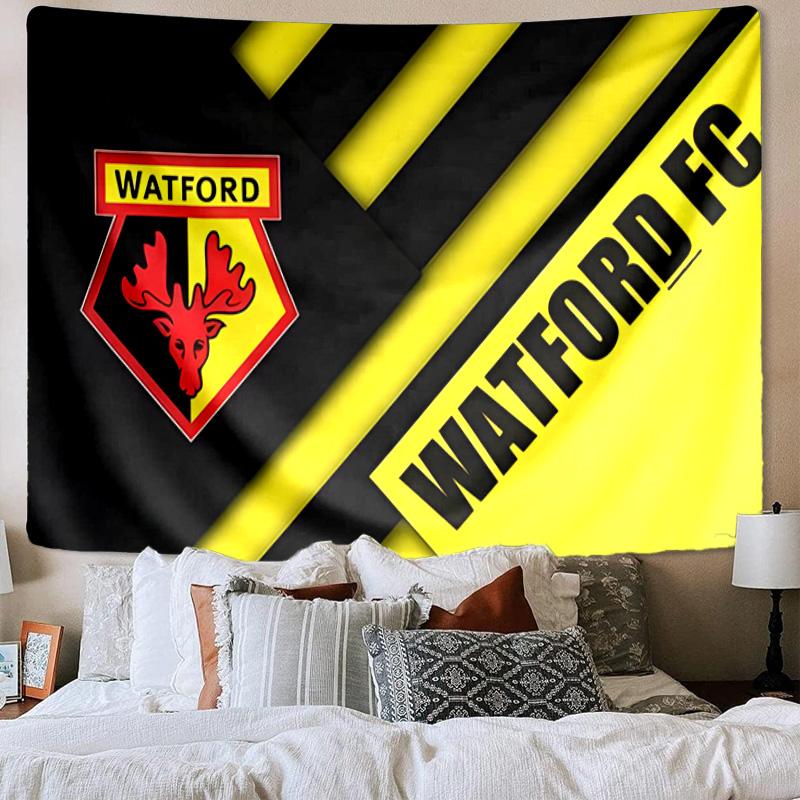Wat-ford Football Crest Tapestry Playroom Tapestry, Accessories for Bedroom,Livingroom, dormitory Room Wall Decor Fan Birthday Gifts
