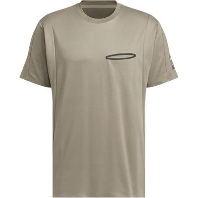 Wuji Series Cool Comfortable Round Neck Pullover Sports Casual Short Sleeve T Shirt Men Tops Taupe JI8699