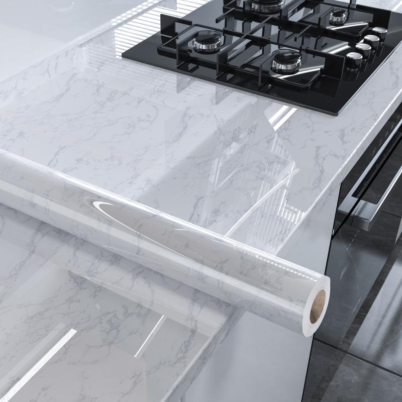 Кухонная маслостойкая пленка для плиты, водонепроницаемые, влагостойкие, самоклеящиеся обои, столешница, шкаф, ремонт, плитка, мраморная наклейка