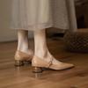 Женская обувь Туфли Мэри Джейн с острым носком и квадратным каблуком Scarpe Donna Con Tacco Туфли Лолита Туфли-лодочки Женская обувь Zapatos