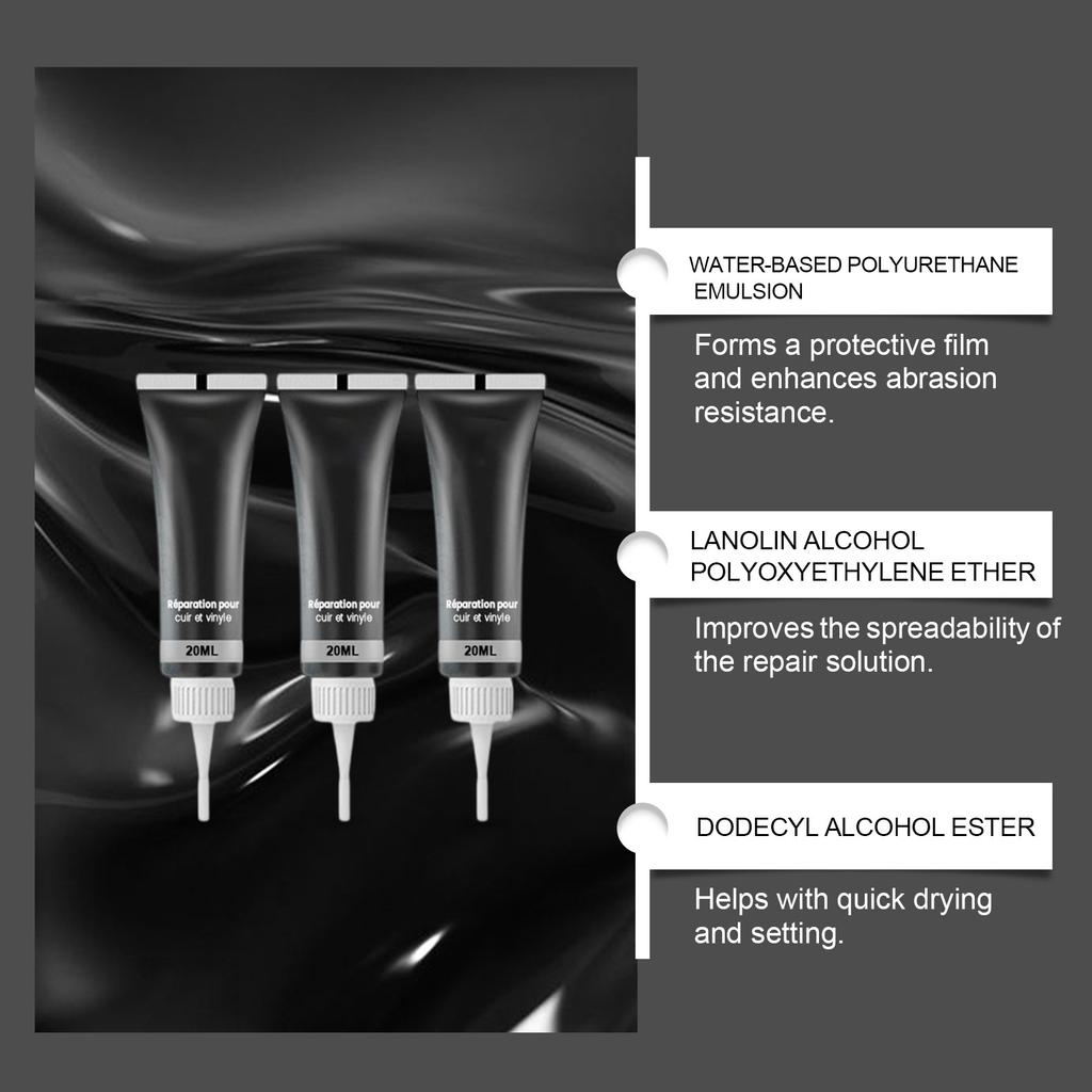 Car Leather Care Kit, Leather Seat Interior Scratch Cover, Leather Wear And Color Restoration Agent 100ml