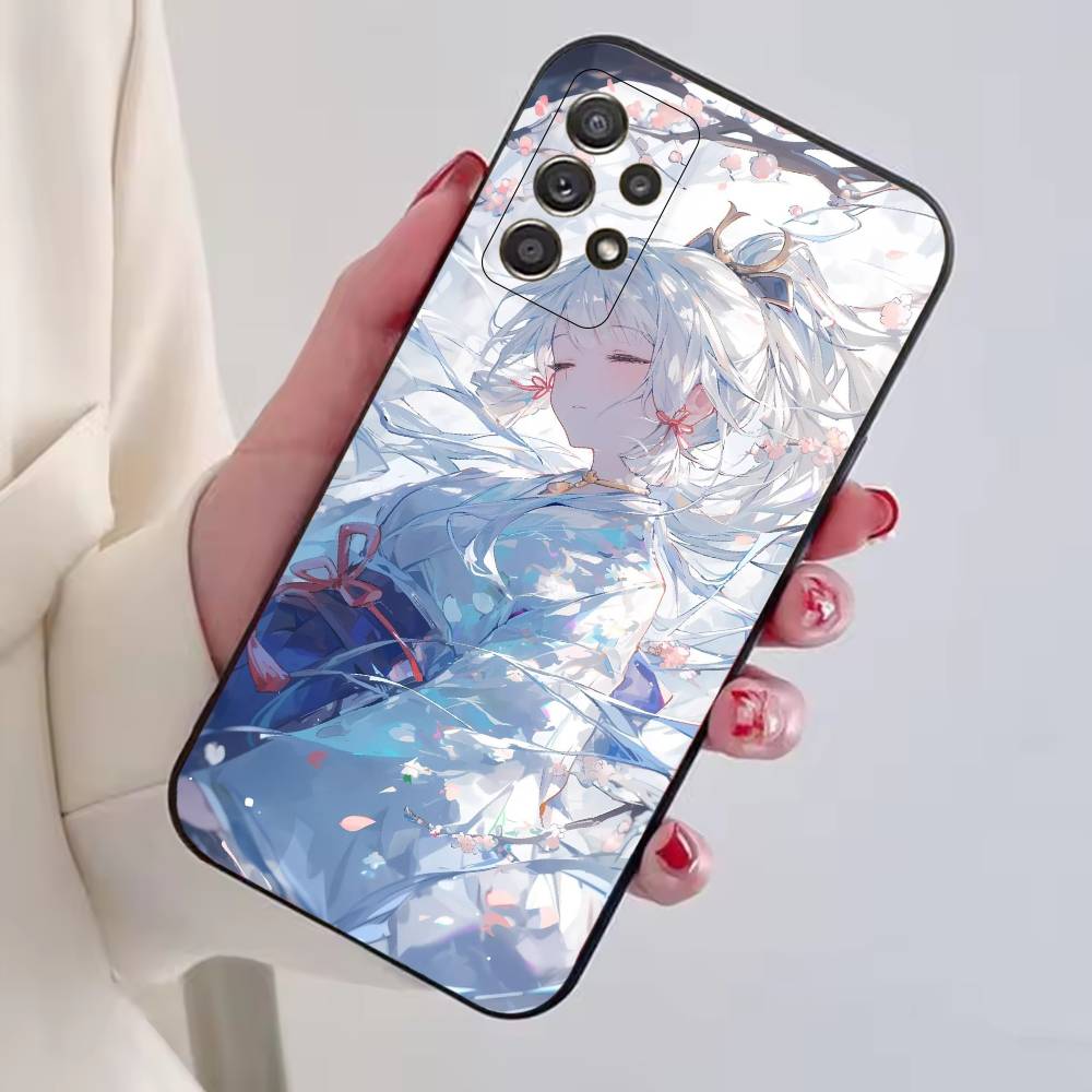 Чехол для телефона Genshin Impact K-Kamisato A-Ayaka для Samsung S25, S24, S21, S22, S23, S30, Ultra, S20, Plus, Fe, Мягкий силиконовый черный чехол