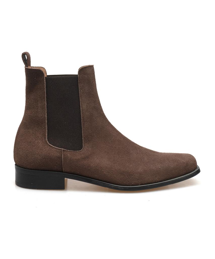 Allclassic Alc080 Estro Square Toe Chelsea Boots_D.Brown Suede