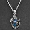 Natural Labradorite Necklac 925 Sterling Silver Necklace, Long Chain Silver Design, Long Necklace for Women