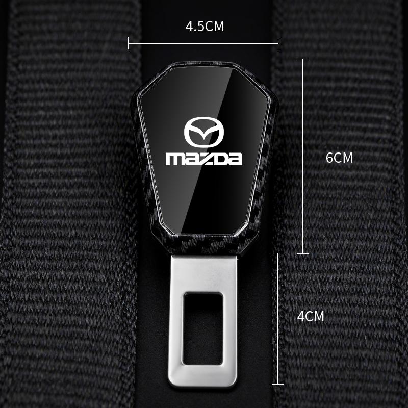 Car Seat Belt Plug Extender Carbon Fiber Safety Strap Buckle For Mazda 3 6 2 5 CX-5 CX-30 CX-50 CX-90 CX-8 BT-50 CX-80 CX-70