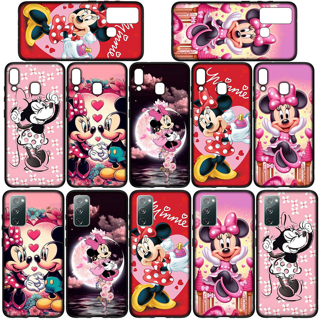 Чехол для iPhone 17 16 15 Xiaomi Poco Redmi Note 14 13 12 11 Pro Max 9 16e Samsung Galaxy S25 S24 OPPO Huawei Микки Розовый Минни Милый Мышонок Чехол для телефона