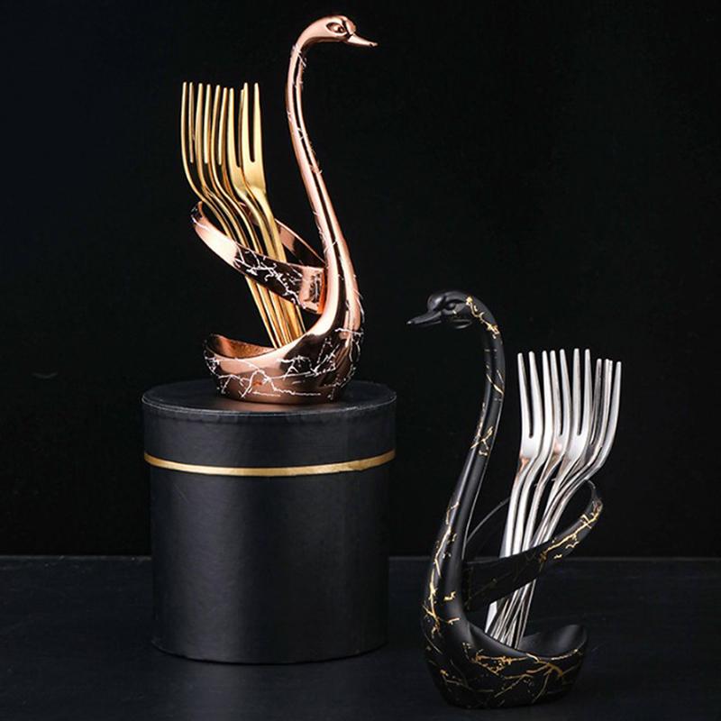 Набор вилок с держателем для фруктов, вилки для салата и десерта из нержавеющей стали