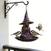 Witch Garden Statue Hanging Bird Feeder for Outdoors Creative Resin Witch Birdfeeder for Patio Backyard Lawn Garden Decor