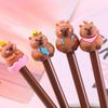 1 Piece Cute Creative Kapibala Gel Pen Cartoon Kawaii Stationery Office School Supplies Sweet Pretty Lovely Cartoon