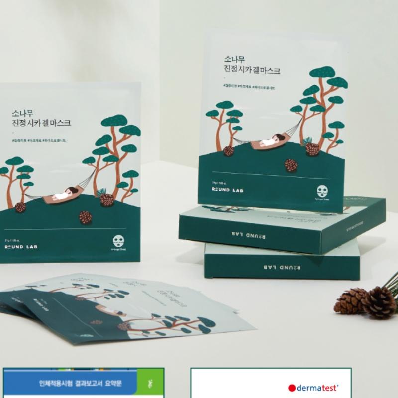 ROUND LAB [новое покрытие AdhesiOn] Маска-гель Round Lab Pine Soothing Cica, 1 шт. 