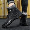 Fashion 2024 New Winter Men Snow Boots Waterproof Leather Sneakers Warm Plush High Quality Outdoor Hiking Boots Camping Shoes Big Size