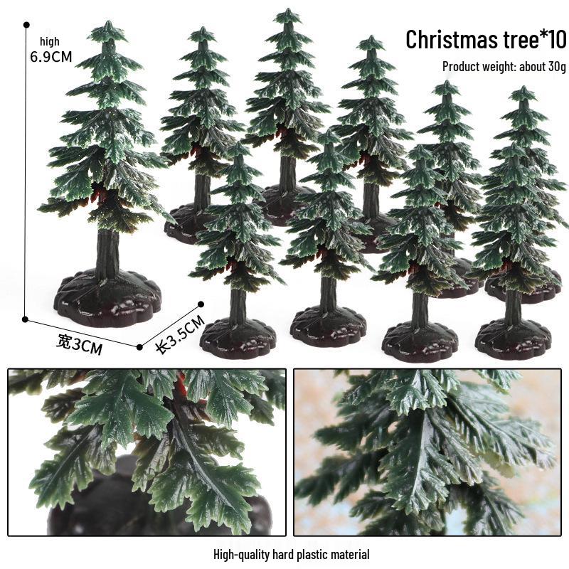International Tree Simulation Toy Set: Cactus, Juniper, Yellow Maple, Redwood, Elm, Pine, Red Maple