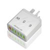 65 Вт 6 портов USB быстрое зарядное устройство EU/US/UK вилка Quick Charge 3.0 для iPhone 16 15 14 13 Xiaomi Samsung Redmi K60 мобильное зарядное устройство для путешествий