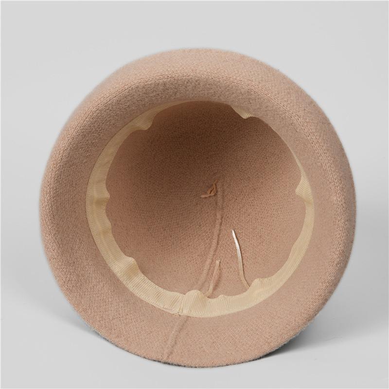 Новая плиссированная панама женская осенне-зимняя простая модная панама темпераментная универсальная шляпа с короткими полями и плоским верхом