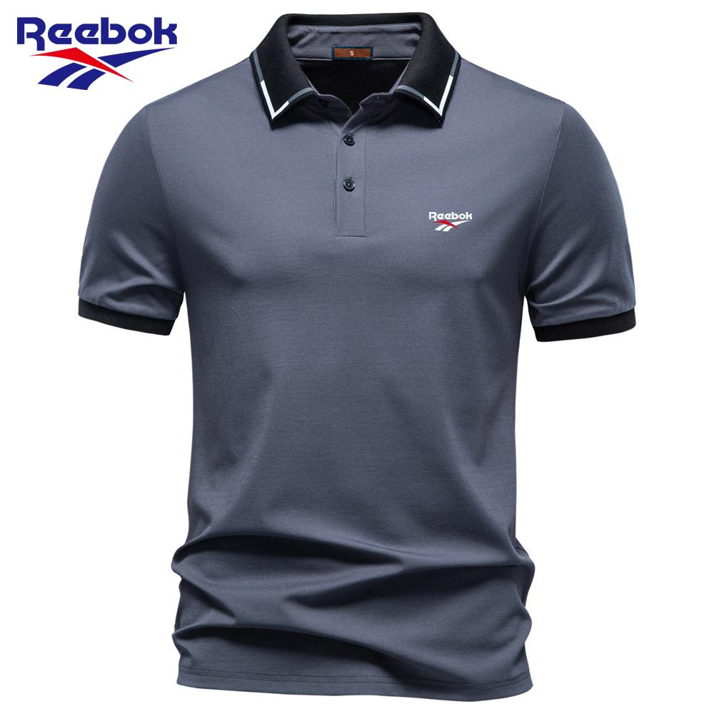 Reebok 2026 Spring and Summer Embroidery Jacquard Turtleneck POLO Shirt Casual Women's High-quality Pure Color Short-sleeved T-shirt