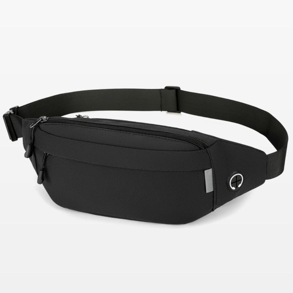 Waterproof Crossbody Chest Bag with Headphone Jack Running Waist Bag Men Fanny Phone Pack Couple