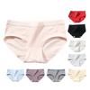 Женские трусики со средней талией, однотонные, мягкие, эластичные, быстросохнущие, антисептические, противоусадочные, женские трусы, женское нижнее белье