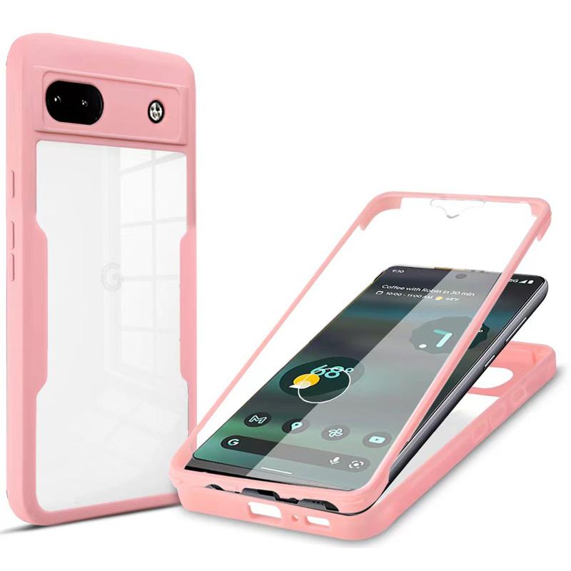 360-градусный двухсторонний гибридный прозрачный чехол для телефона для Google Pixel 6A, прочный мягкий чехол-бампер для Google Pixel 6a GX7AS GB62Z, прозрачный противоударный чехол