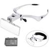 Headband Magnifier With LED Light Magnifier With 5 Detachable Lens 1.0X 1.5X 2.0X 2.5X 3.5X For Jewelry Reading Sewing Repair