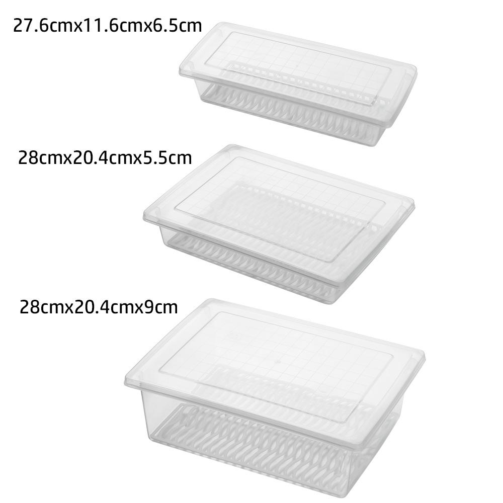Meat Fridge Seal Pack Refrigerator Organizer Drain Storage Box Freezing Food Drainage Container