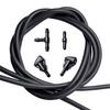 Windshield Washer Nozzles Kit for Chrysler / Dodge / Jeep / Ram 2 Meters Fluid Hose with 2 Pcs