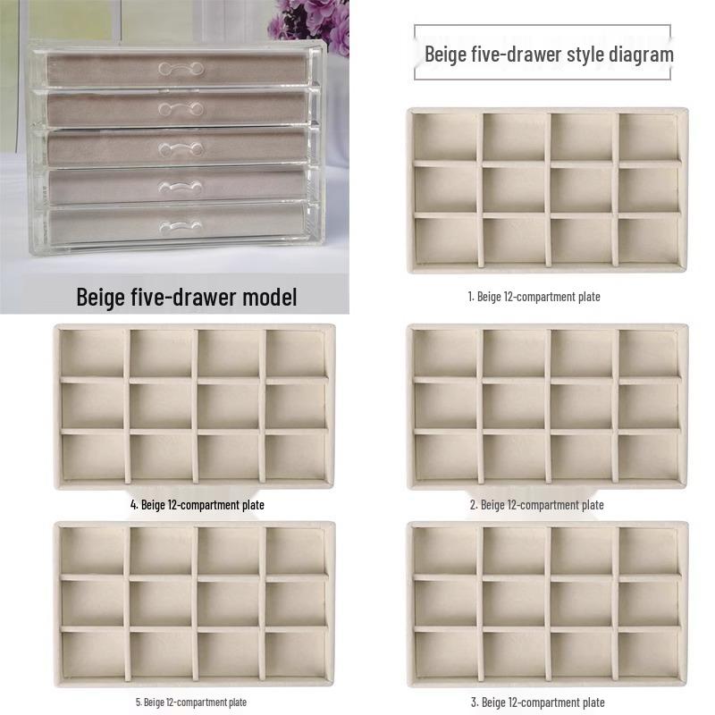 Многоярусная шкатулка для украшений для серег и мелких предметов - Домашнее хранение и организация