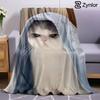 Cozy Blanket Kitty Lightweight Microfiber Soft Christmas Fleece Blanket Warm Cozy Throw for Bed Sofa Office Travel All Season