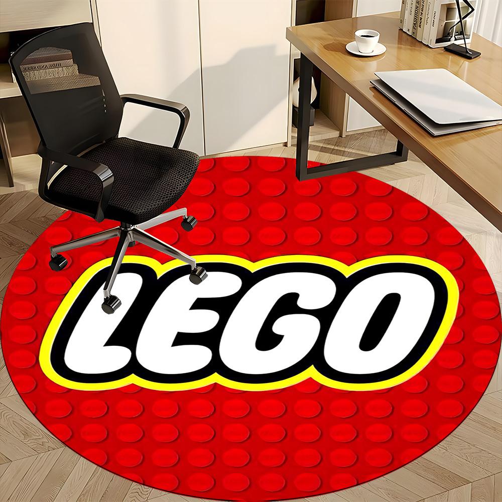 1 шт. Коврик для пола LEGO Office Круглый, Коврик для помещений, Подходит для офиса, Спальни, Гостиной, Домашнего декора, Декор комнаты, Offic a0928182