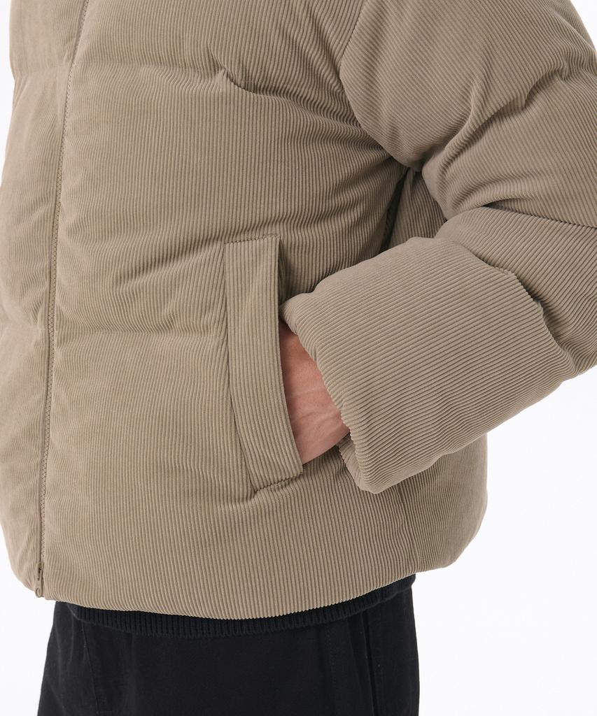 Musinsa Standard Daily Puffer Corduroy Short Padded Jacket [Beige]