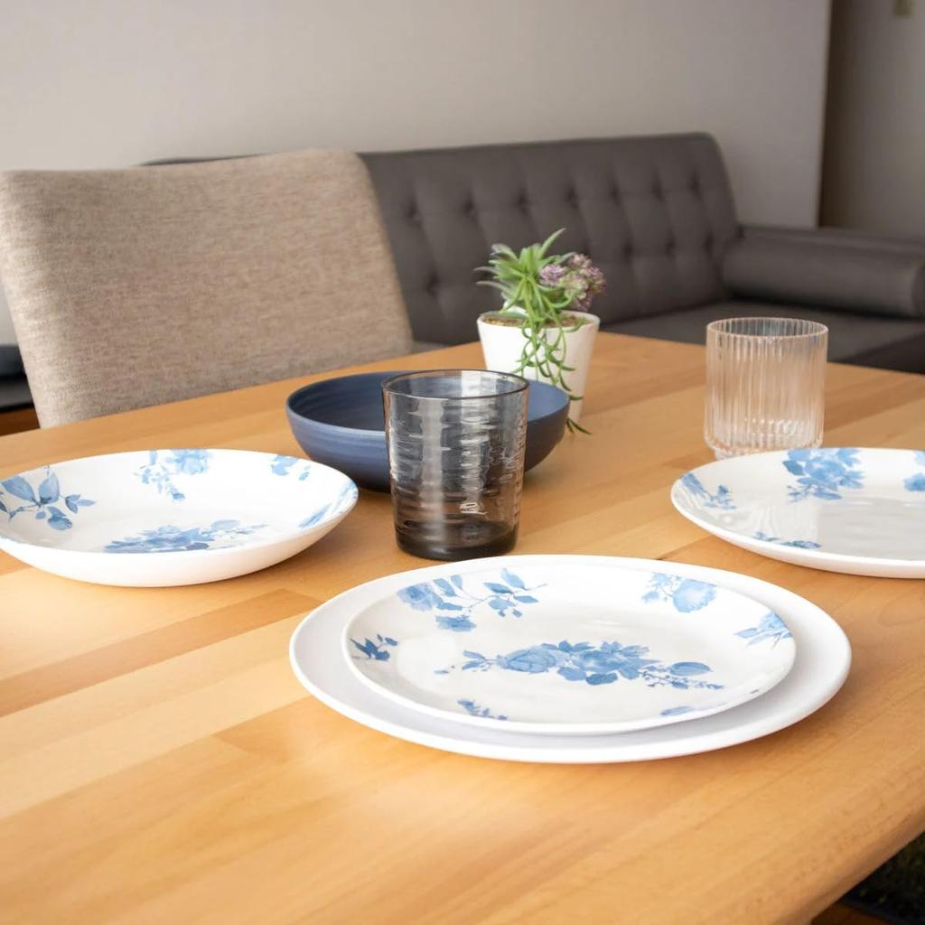 TarHong Cottage Blue Floral Обеденная меламиновая тарелка, идеально подходит для улицы и DN23986071, тарелка, 27 см, небьющаяся посуда, пластик, безопасная,