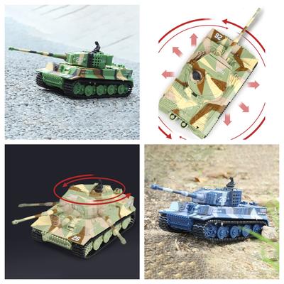 1/72 Готовый Радиоуправляемый Танк Немецкий Тигр Боевой Танк С Поворотной Башней На 360° И Звуковыми Эффектами Мини-Игрушка Для Детей Коллекционеров