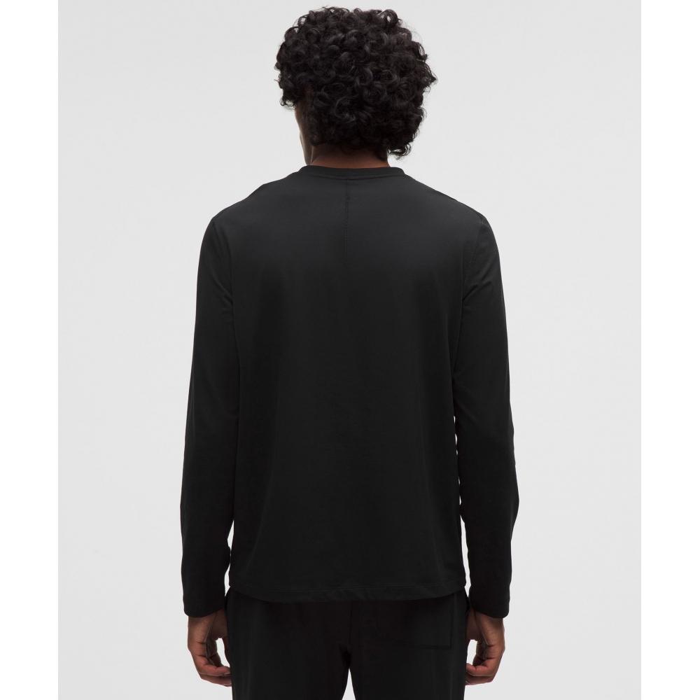 Lululemon Мягкая хлопковая футболка с длинным рукавом Blk