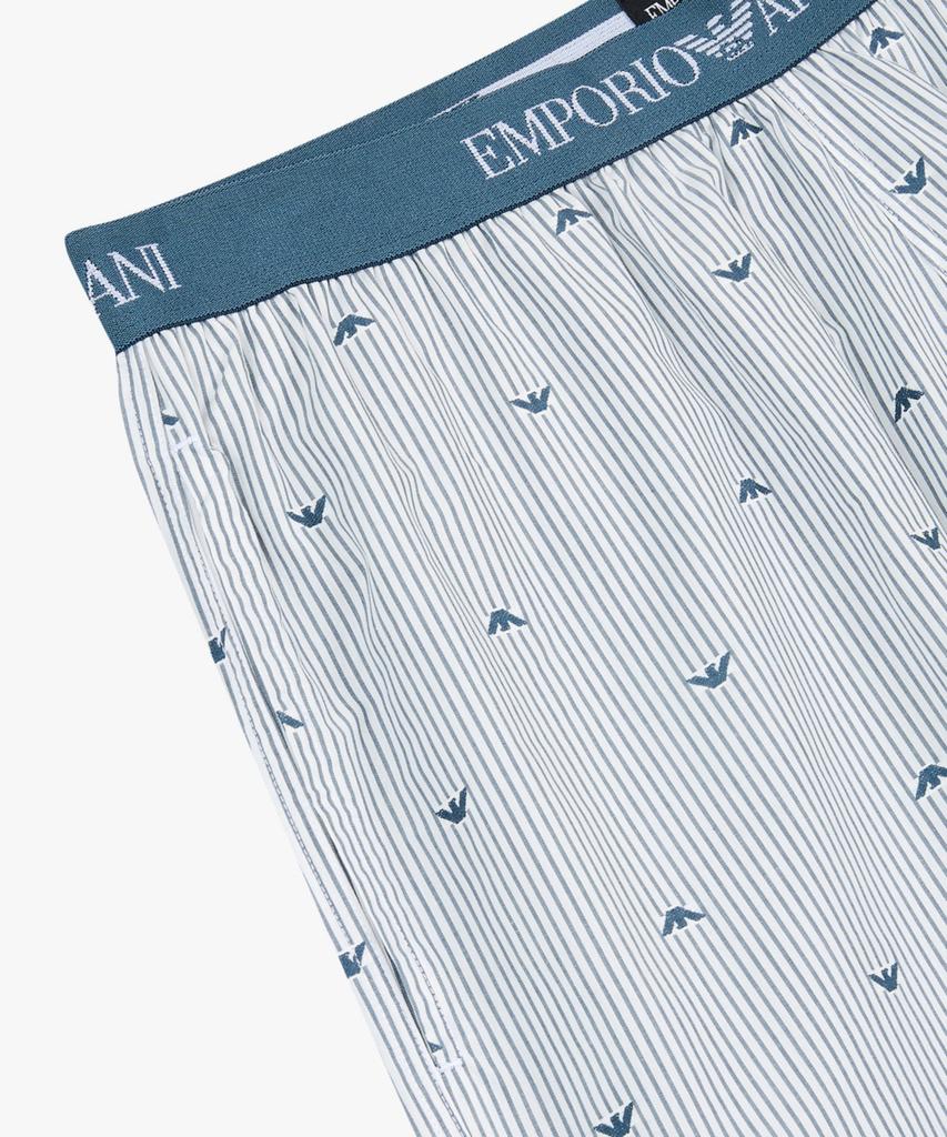 EMPORIO ARMANI UNDERWEAR Мужские Шорты для отдыха с узором Логотип-Орел_Дымчато-Аква 0816131027