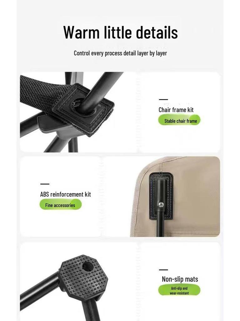 Portable Outdoor Reclining Moon Chair - High Back, Folding, for Beach and Leisure